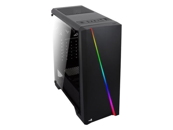 AeroCool Cylon - Tower - ATX - sidepanel med vindu - ingen strømforsyning - svart - USB/lyd