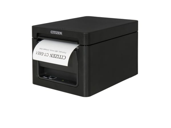 Citizen CT-E651 - Kvitteringsskriver - direktetermisk - Rull (8 cm) - 203 dpi - inntil 300 mm/sek - USB 2.0 - kutter - svart