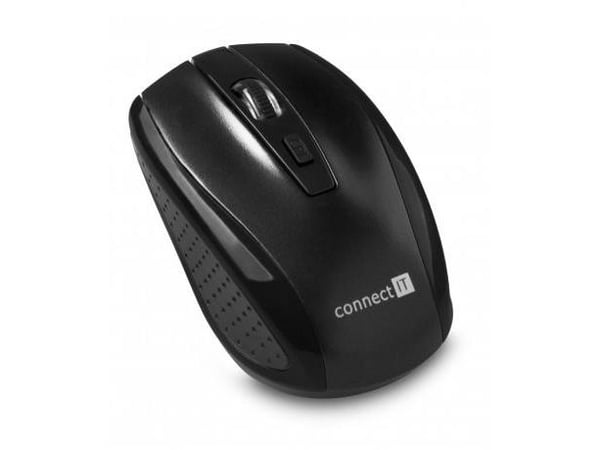 Connect IT CI-1223, Ambidextrous, RF Trådlös, 1600 DPI, Svart
