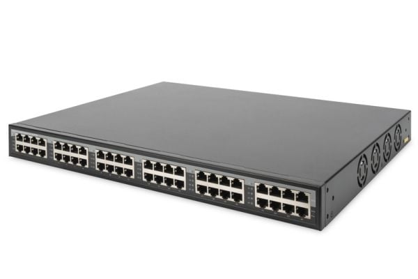 DIGITUS DN-95117 - Strøminjektor (rackmonterbar/ekstern) - AC 100-240 V - 370 watt - utgangskontakter: 24 - 1U - 19"