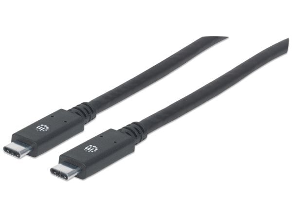 Manhattan 354905, 2 m, USB C, USB C, USB 3.2 Gen 1 (3.1 Gen 1), 5 Gbit/sek, svart