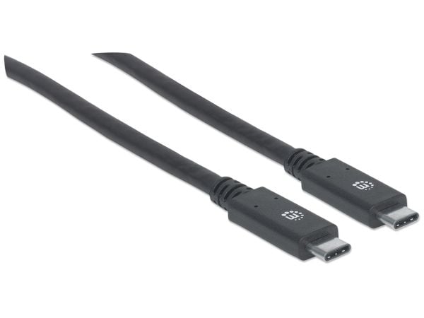 Manhattan 354905, 2 m, USB C, USB C, USB 3.2 Gen 1 (3.1 Gen 1), 5 Gbit/sek, svart