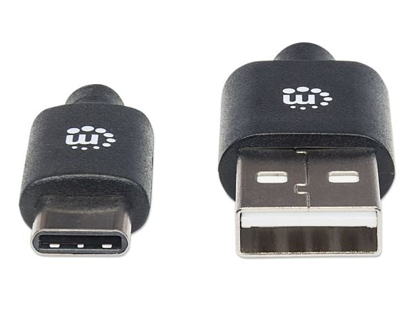 Manhattan 354936, 3 m, USB C, USB A, USB 2.0, 0,48 Gbit/sek, Sort