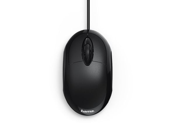 Hama MC-100 - Mus - optisk - 3 knapper - kablet - USB - svart
