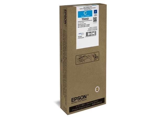 Epson T9442 - 19.9 ml - cyan - original - blekkpatron - for WorkForce Pro WF-C5210DW, WF-C5290DW, WF-C5710DWF, WF-C5790DWF
