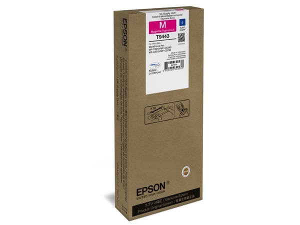 Epson T9443 - 19.9 ml - L-størrelse - magenta - original - blekkpatron - for WorkForce Pro WF-C5210DW, WF-C5290DW, WF-C5710DWF, WF-C5790DWF