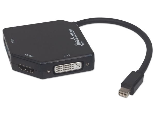 Manhattan 207720, 0,25 m, Mini DisplayPort, DVI-I + VGA (D-Sub) + HDMI, Hankjønn, Hunkjønn, Rett