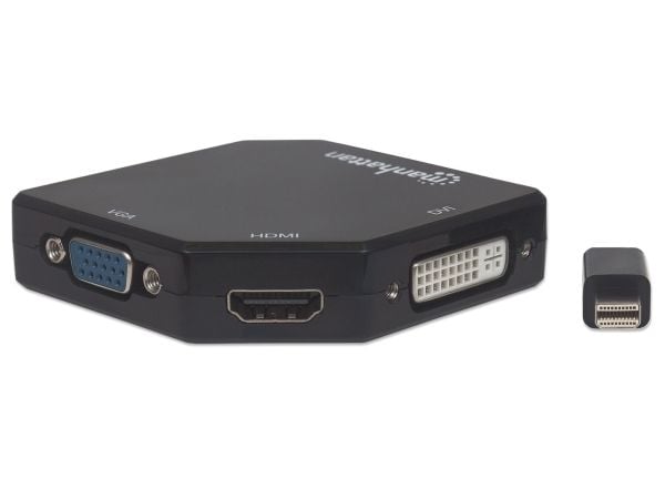 Manhattan 207720, 0,25 m, Mini DisplayPort, DVI-I + VGA (D-Sub) + HDMI, Hankjønn, Hunkjønn, Rett