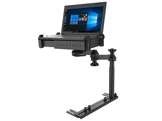 RAM Universal No-Drill Laptop Mount - Monteringssett (monteringsbase, notebook-bakke, teleskopstang, dobbelt leddet svingarm) - for notebook - stål...