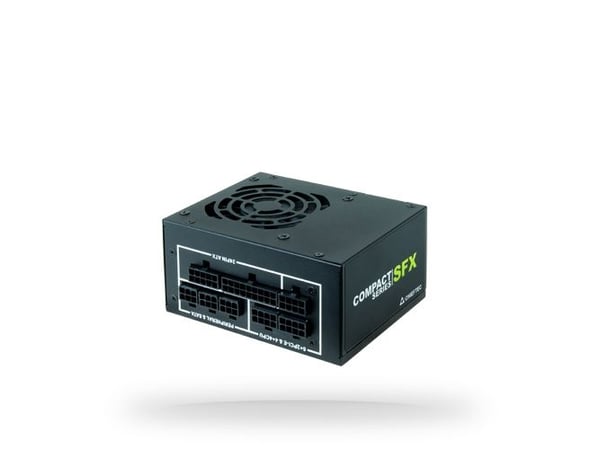 Chieftec Compact Series CSN-650C - Strømforsyning (intern) - ATX12V 2.3/ SFX12V - 80 PLUS Gold - AC 100-240V - 650 Watt - aktiv PFC - svart