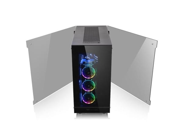 Thermaltake View 91 - Tempered Glass RGB Edition - tower - XL-ATX - sidepanel med vindu (herdet glass) - ingen strømforsyning (PS/2) - svart - USB/lyd