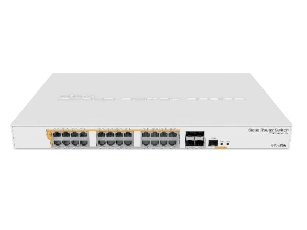 MikroTik Cloud Router Switch CRS328-24P-4S+RM - Switch - L3 - Styrt - 24 x 10/100/1000 (PoE) + 4 x 10 Gigabit SFP+ - rackmonterbar - PoE+ (450 W)