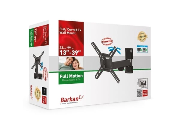Barkan Mounting Systems 2300, 75 x 75 mm, 200 x 200 mm, 0 - 15°, 0 - 180°, 180°, Svart