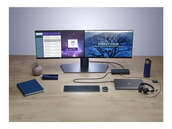 Dell Dock WD19 - Dokkingstasjon - USB-C - HDMI, 2 x DP, USB-C - 1GbE - 130 watt - for Dell Latitude 3390 2-in-1, 3400, 3490, 3500, 3590, 5280, 5285...