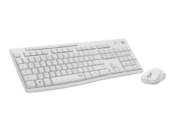 Logitech MK295 Silent - Tastatur- og mussett - trådløs - 2.4 GHz - Pan Nordic - gulaktig hvit