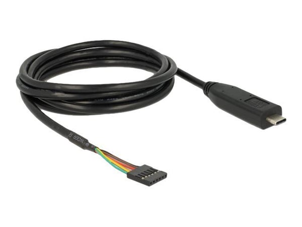 Delock - USB / seriell-kabel - USB-C (hann) til 6-pins TTL (hunn) - 5 V - 2 m - svart