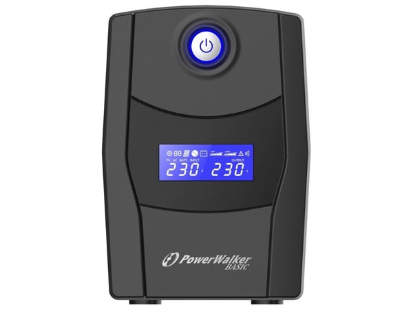 PowerWalker Basic VI 800 STL - UPS - AC 162 - 290 V - 480 watt - 800 VA - 7.2 Ah - USB - utgangskontakter: 2