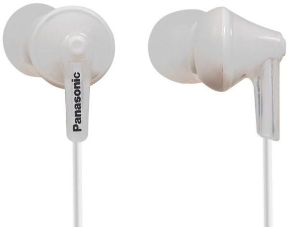 Panasonic RP-HJE125E-W - Ergofit - ørepropper - i øret - kablet - 3,5 mm jakk - hvit