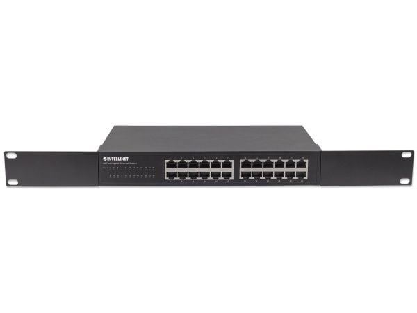 Intellinet 561273, Gigabit Ethernet (10/100/1000), Full tosidig, Rack-montering