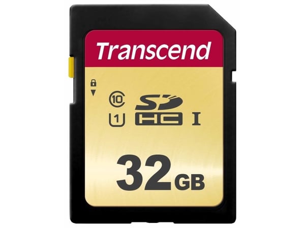 Transcend 500S - Flashminnekort - 32 GB - UHS-I U1 / Class10 - SDHC UHS-I
