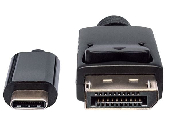 Manhattan 152471, 1 m, USB Type-C, DisplayPort, Uros, Uros, Suora