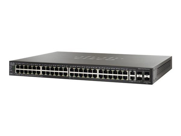Cisco Small Business SF500-48P - Switch - Styrt - 48 x 10/100 (PoE) + 2 x kombo-Gigabit SFP + 2 x SFP - rackmonterbar - PoE
