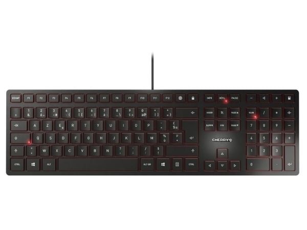 CHERRY KC 6000 SLIM - Tastatur - USB - Fransk - tastsvitsj: CHERRY SX - svart