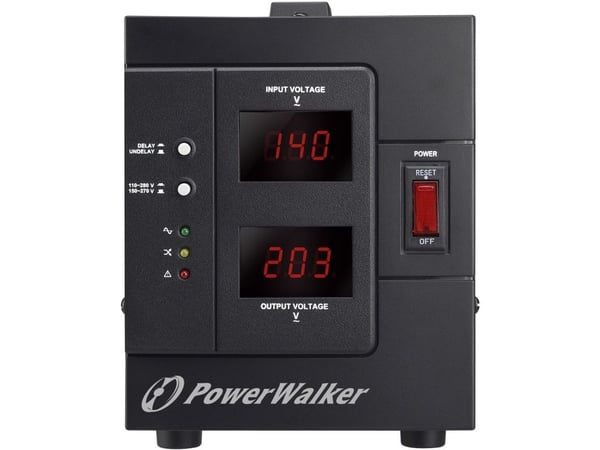 PowerWalker AVR 2000 SIV FR, 110 - 280 V, 2 kVA, 1600 W, 2 AC-utganger, Type E, 502 J