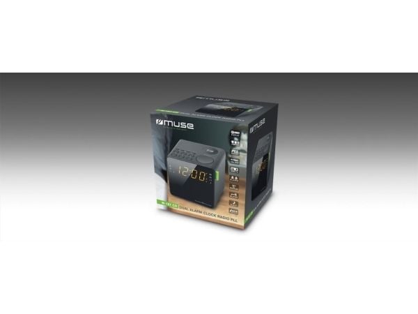 Muse M-187CR, Klokke, Digitalt, FM, MW, PLL, LED, 2,29 cm (0.9"), Gult