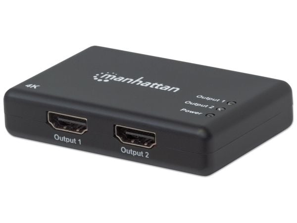 Manhattan 207669, HDMI, 2x HDMI, 3840 x 2160 piksler, Sort, Plast, 4K Ultra HD