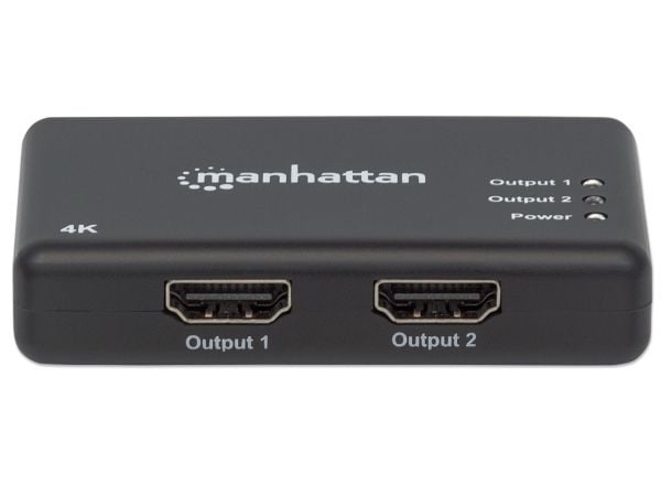 Manhattan 207669, HDMI, 2x HDMI, 3840 x 2160 piksler, Sort, Plast, 4K Ultra HD