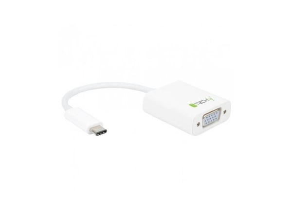 Techly IADAP-USB31-VGA, 3.2 Gen 2 (3.1 Gen 2), USB Type-C, VGA (D-Sub)-utgang