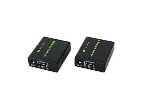 Techly IDATA EXT-E70, 1920 x 1080 piksler, AV-sender og -mottaker, 60 m, 3D, Sort, HDCP