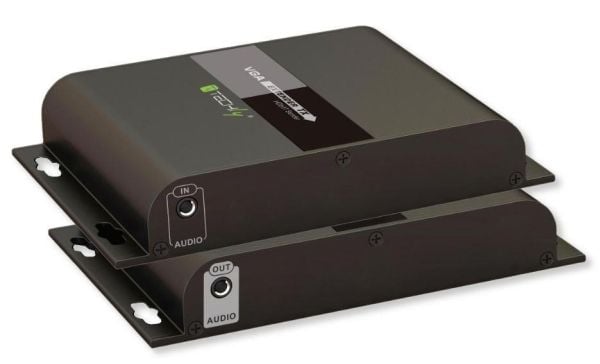 Techly IDATA EXTIP-383V, 1920 x 1080 piksler, AV-sender og -mottaker, 120 m, Sort