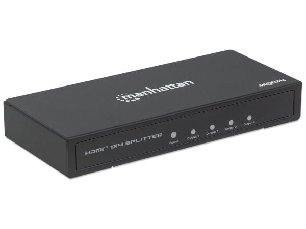 Manhattan 207805, HDMI, 4x HDMI, 3840 x 2160 piksler, Svart, Metall, 4K Ultra HD