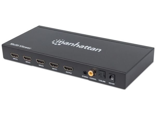 Manhattan 207881, HDMI, Metall, Sort, 480i, 480p, 576i, 576p, 720p, 1080i, 1080p, 2,25 Gbit/s, Aktivitet, Kraft indikator