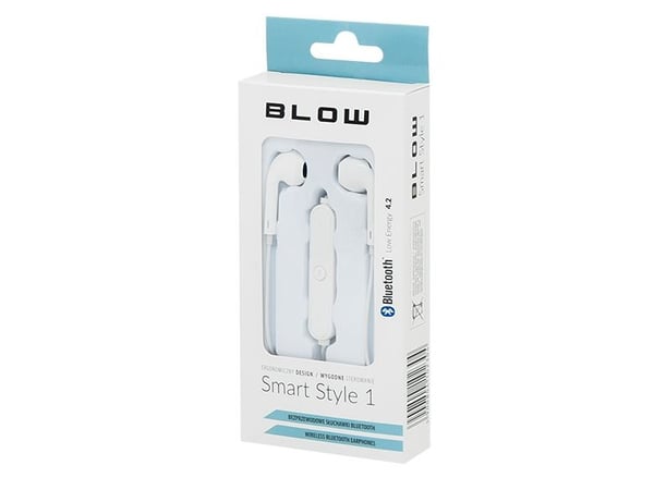 Blow Smart Style 1 - Ørepropper med mikrofon - i øret - Bluetooth - trådløs - hvit