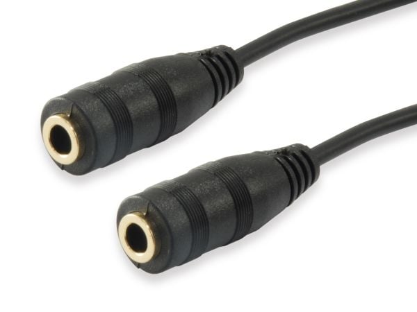Equip 147941, Sort, 2 x 3.5 mm, 3,5 mm, Hankjønn, Hunkjønn, Polyvinylklorid (PVC)