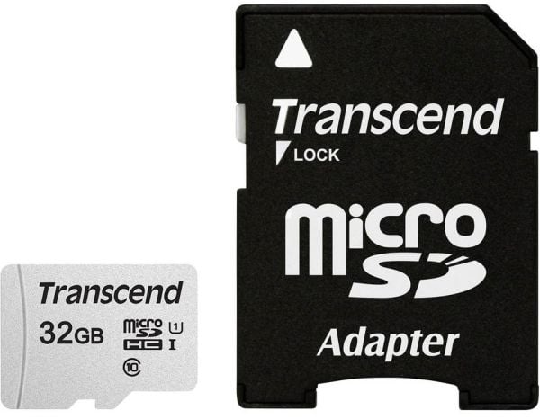 Transcend 300S - Flashminnekort (adapter inkludert) - 32 GB - UHS-I U1 / Class10 - microSDHC UHS-I