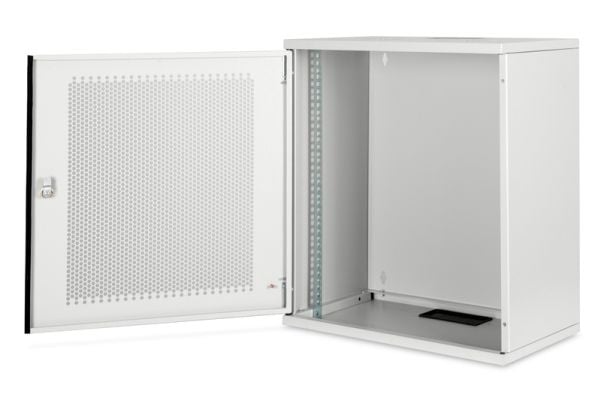 DIGITUS Professional DN-19-12U-S-PD - Skap - veggmonterbar - RAL 7035, lysegrå - 12U - 19"