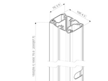 Vogel's Professional Connect-it PUC 2720 - Komponenter til montering (stang) - for fladt panel - sølv