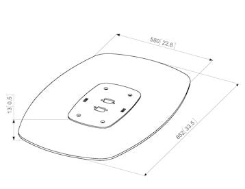 Vogel's PFF 7040 - Komponenter til montering (gulvplate) - for flatt panel - sort