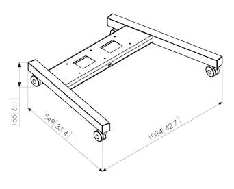 Vogel's PFT 8530 - Komponenter til montering (vognramme) - for fladt panel - sort