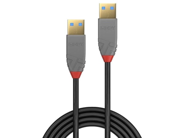 Lindy 36751, 1 m, USB A, USB A, USB 3.2 Gen 1 (3.1 Gen 1), 5 Gbit/s, Svart