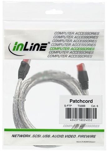 InLine 5m S-STP/PiMF Kat. 6,5 m, Cat6, S/FTP (S-STP), RJ-45, RJ-45