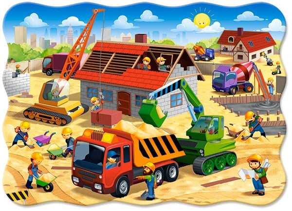 Castorland Puzzle 30 Hus under bygging