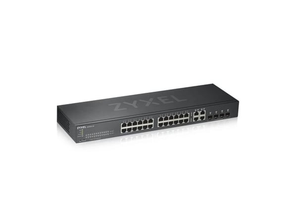 Zyxel GS1920-24v2 - Kytkin - älykäs - 24 x 10/100/1000 + 4 x combo Gigabit SFP - telineasennettava