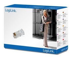 LogiLink RJ45, RJ45, Läpinäkyvä, Kulta, RoHS, 100 kpl