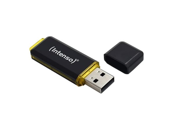 Intenso High Speed Line - USB-flashstasjon - 64 GB - USB 3.1 - svart, gul