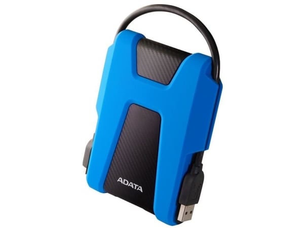 ADATA HD680 - Harddisk - kryptert - 1 TB - ekstern (bærbar) - USB 3.1 - 256-bit AES - blå